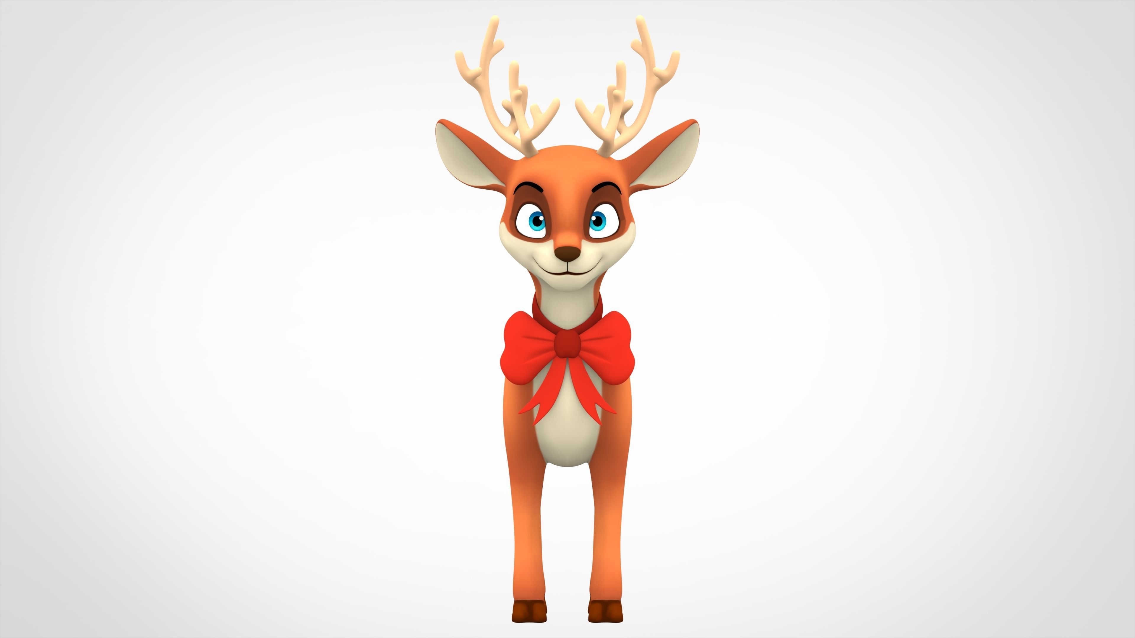 Christmas Reindeer 3D model_1
