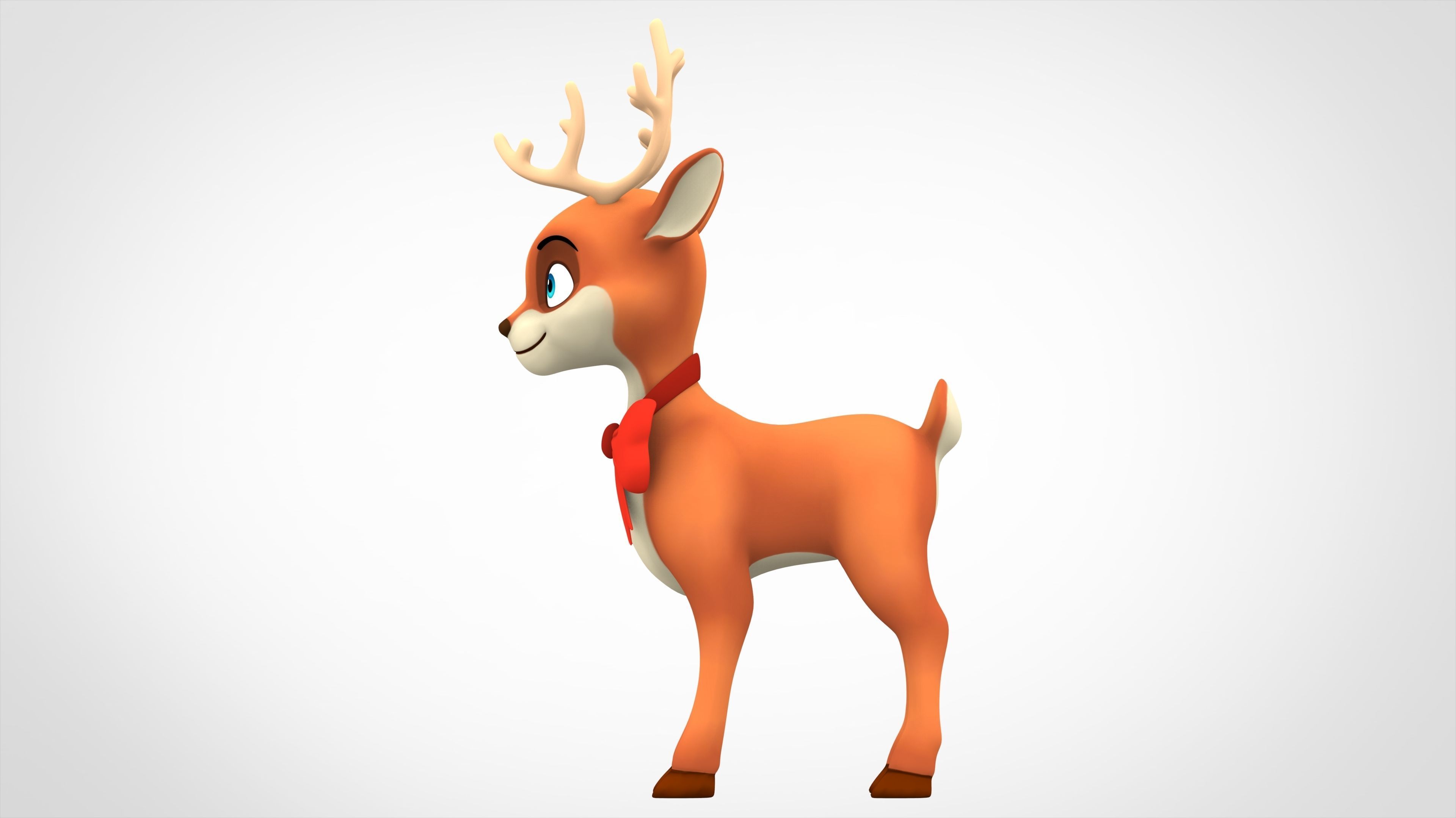 Christmas Reindeer 3D model_2