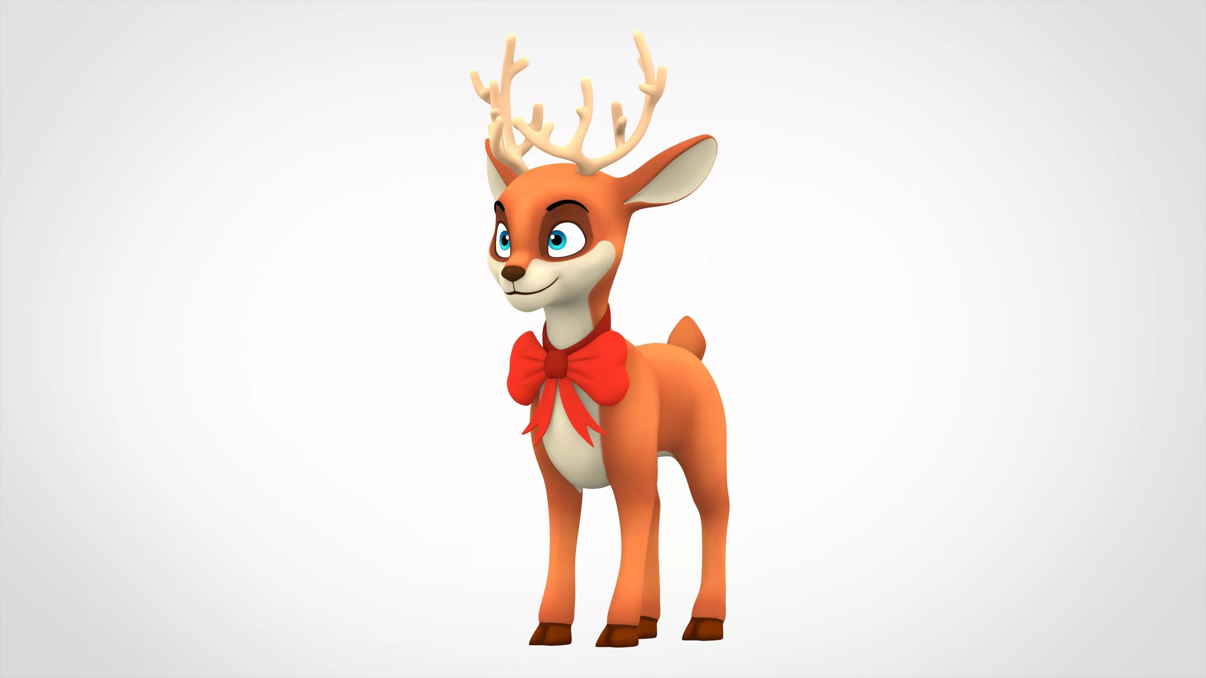 Christmas Reindeer 3D model_0