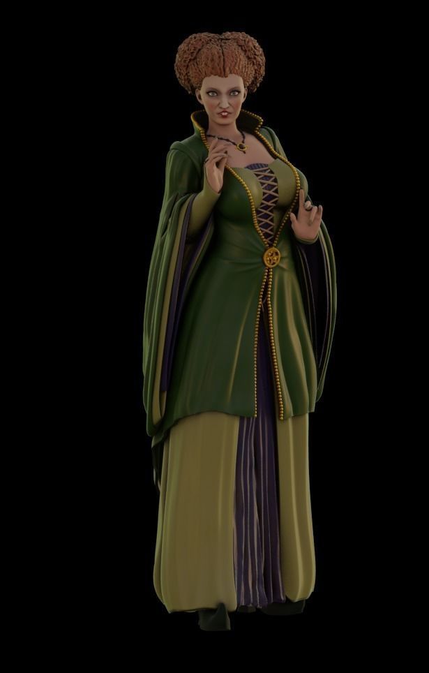 Hocus Pocus Sanderson Sisters - 1to6 statue STL file 3D model 3D print model_15