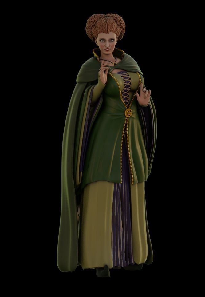 Hocus Pocus Sanderson Sisters - 1to6 statue STL file 3D model 3D print model_16