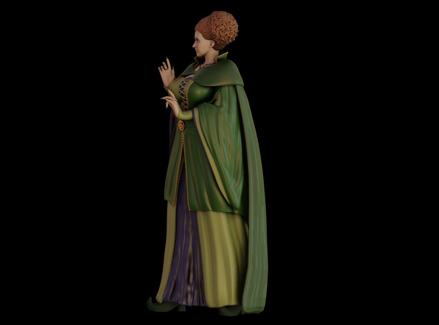 Hocus Pocus Sanderson Sisters - 1to6 statue STL file 3D model 3D print model_6