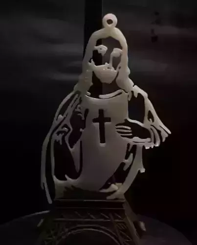 JESUS SILHOUETTE PENDANT 3D print model