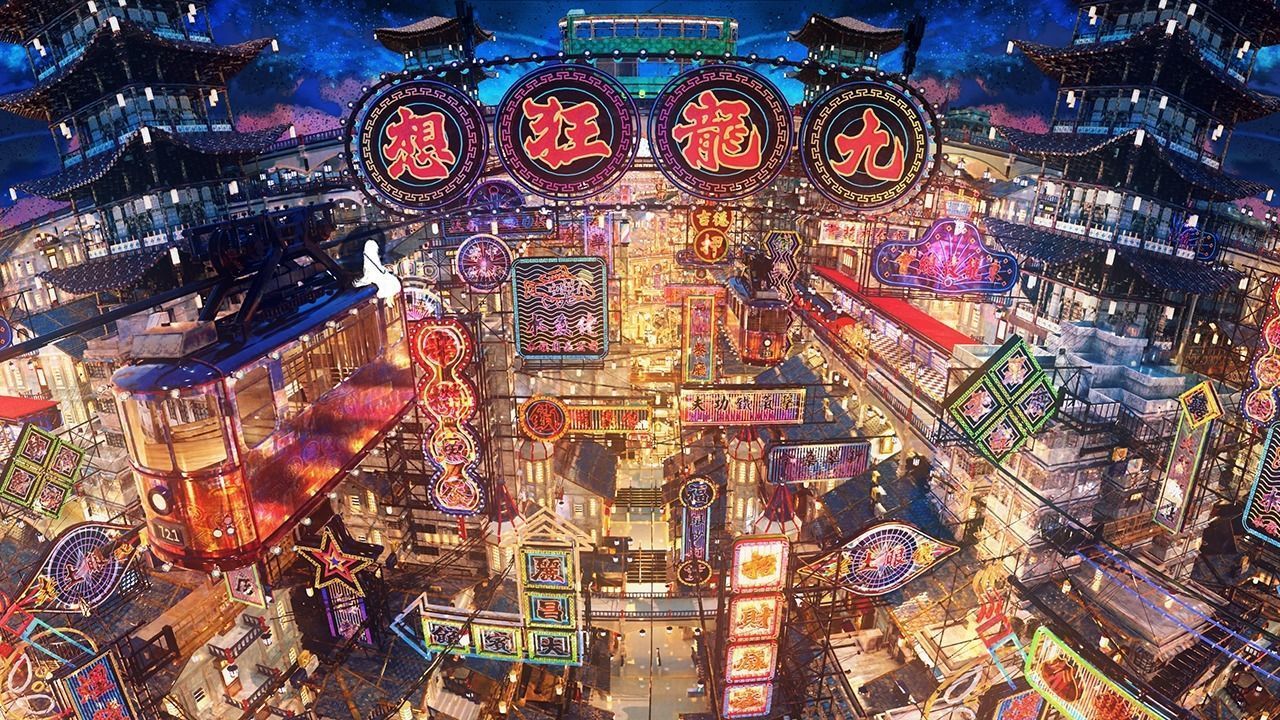 Hong Kong Neon Sign Gam Kee Seafood Restaurant 3D model_4