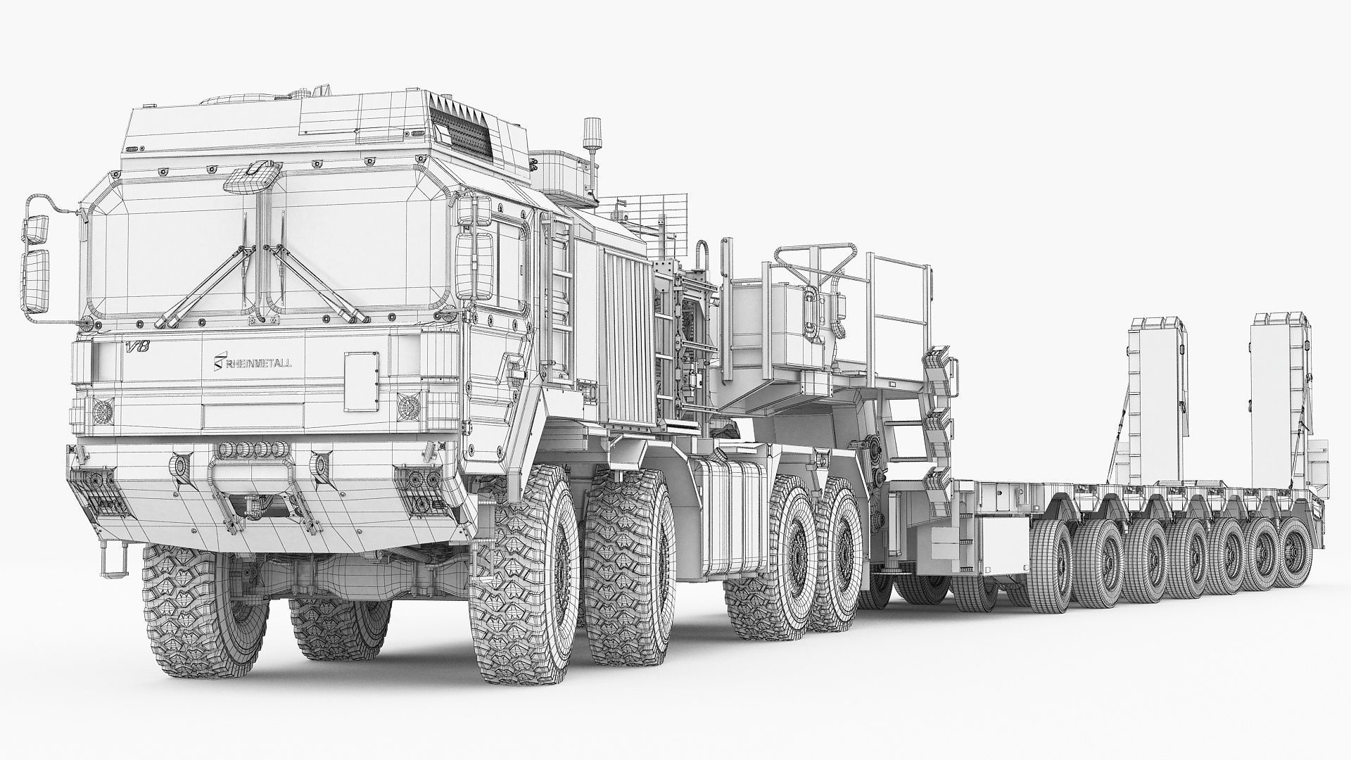 RMMV HX81 truck tractor with semi-trailer SaAnh70t 3D model_21