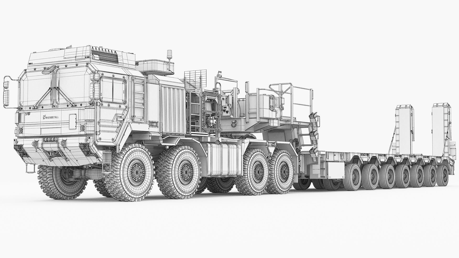 RMMV HX81 truck tractor with semi-trailer SaAnh70t 3D model_20