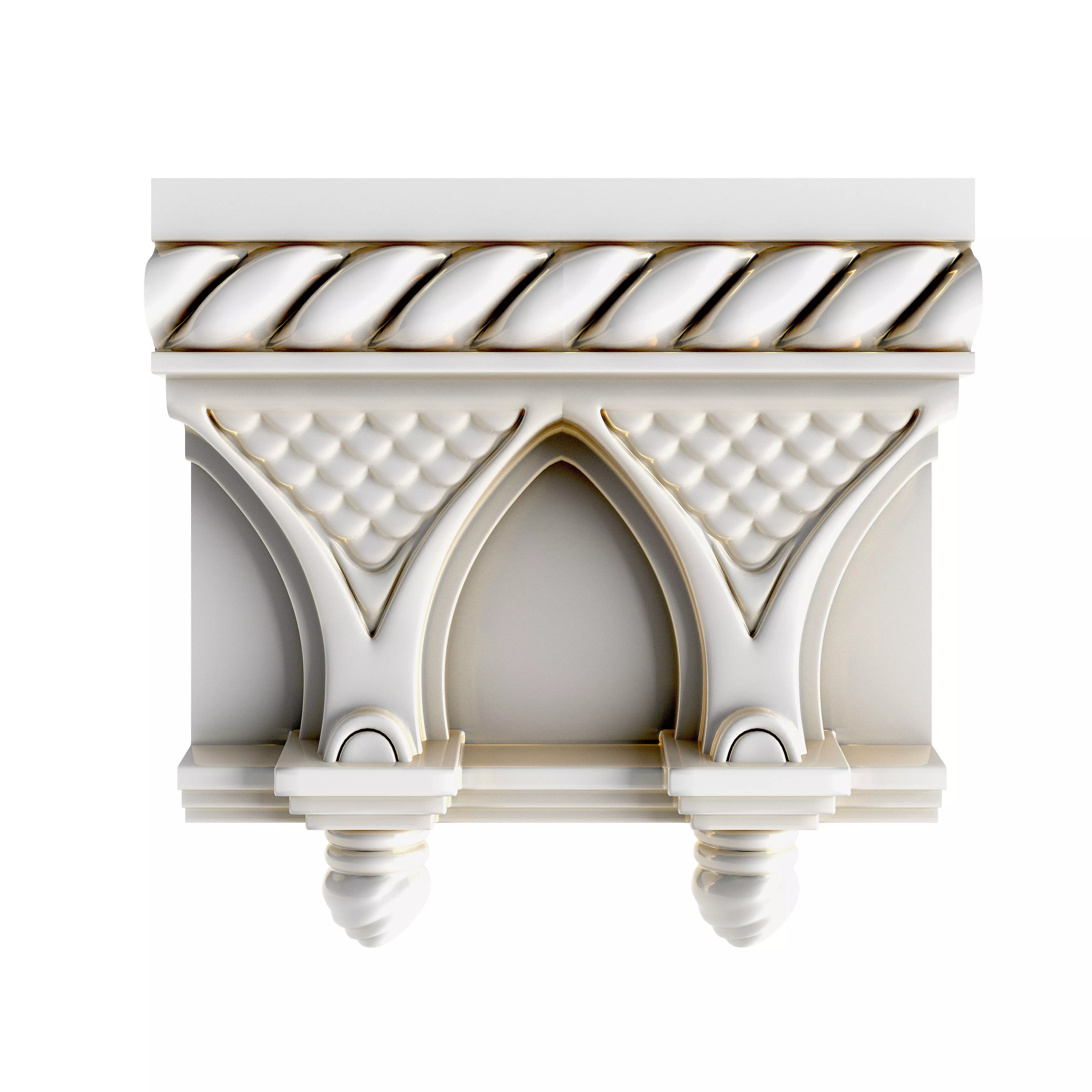 Cornice In Oriental Style 3D model_0