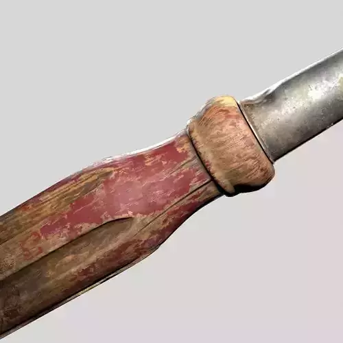 Old screwdriver low-poly 3D model