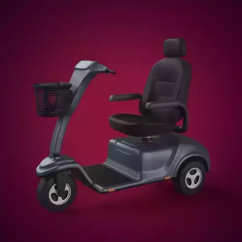 Generic Mobility Scooter -- Wheelchair Low-poly 3D model