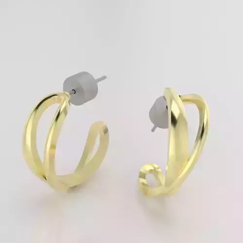 Golden pussets earrings