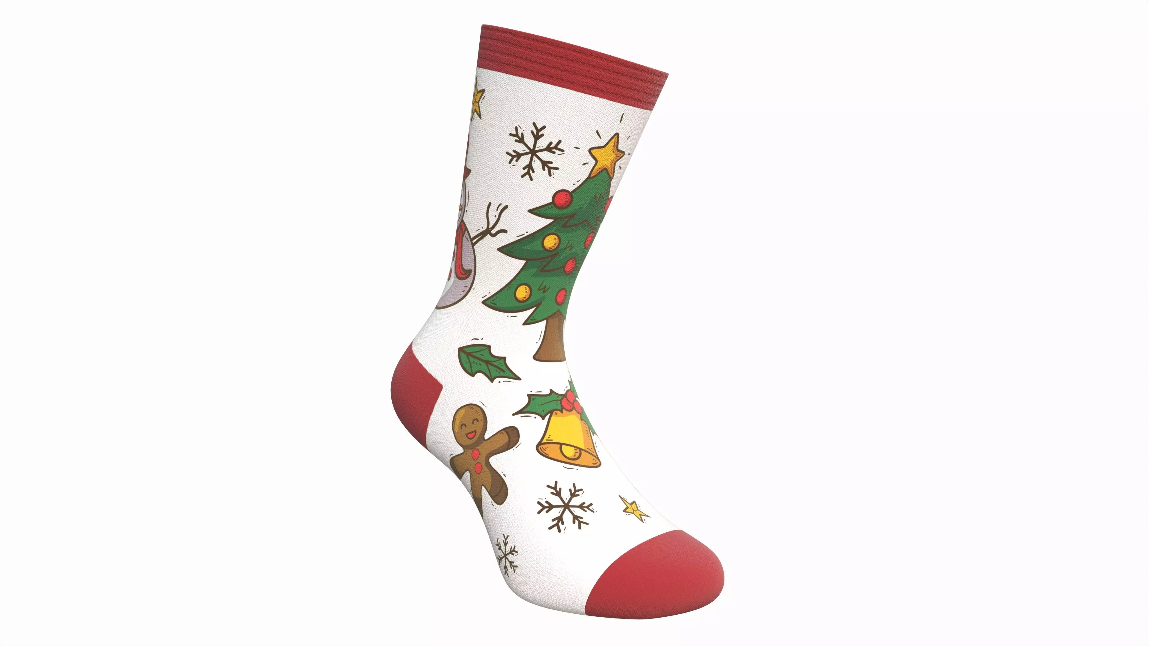Christmas sock 3D model_0