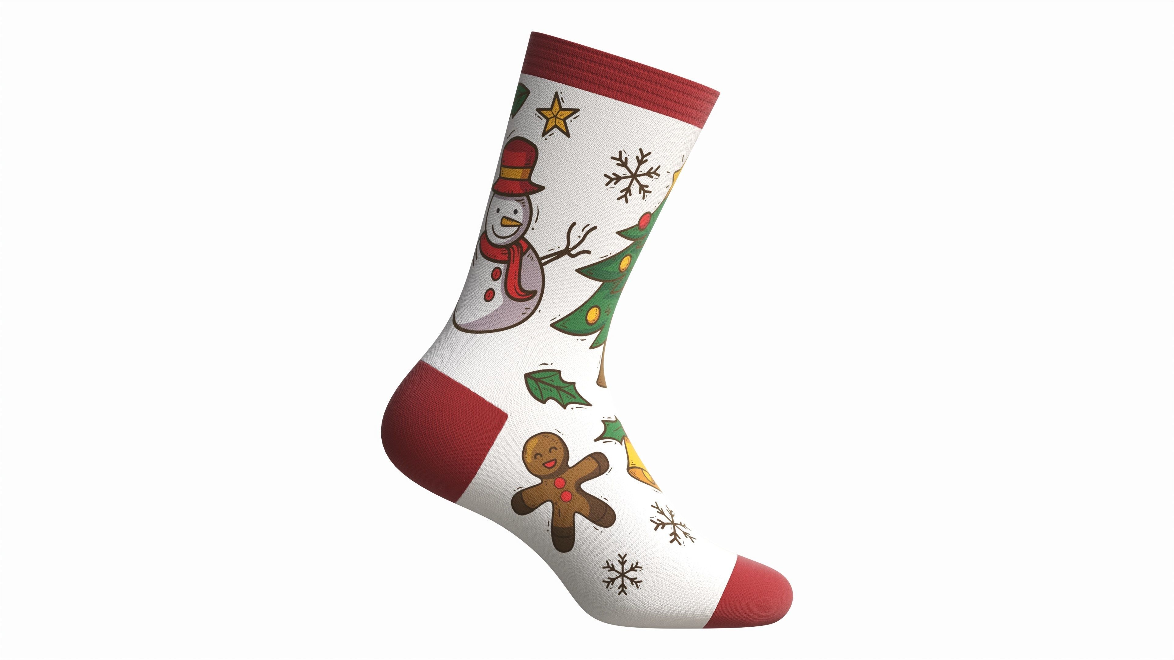 Christmas sock 3D model_5