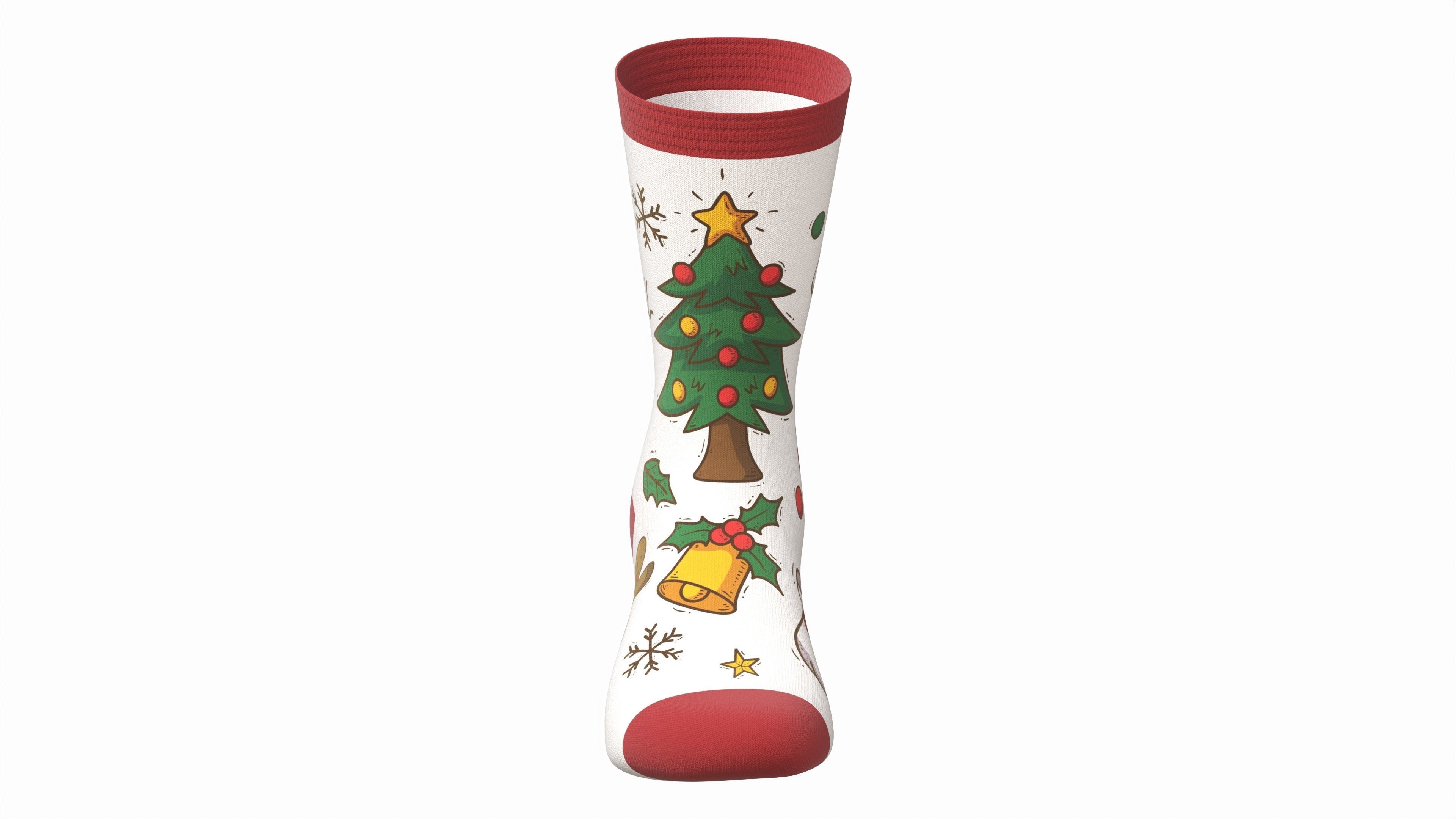 Christmas sock 3D model_4