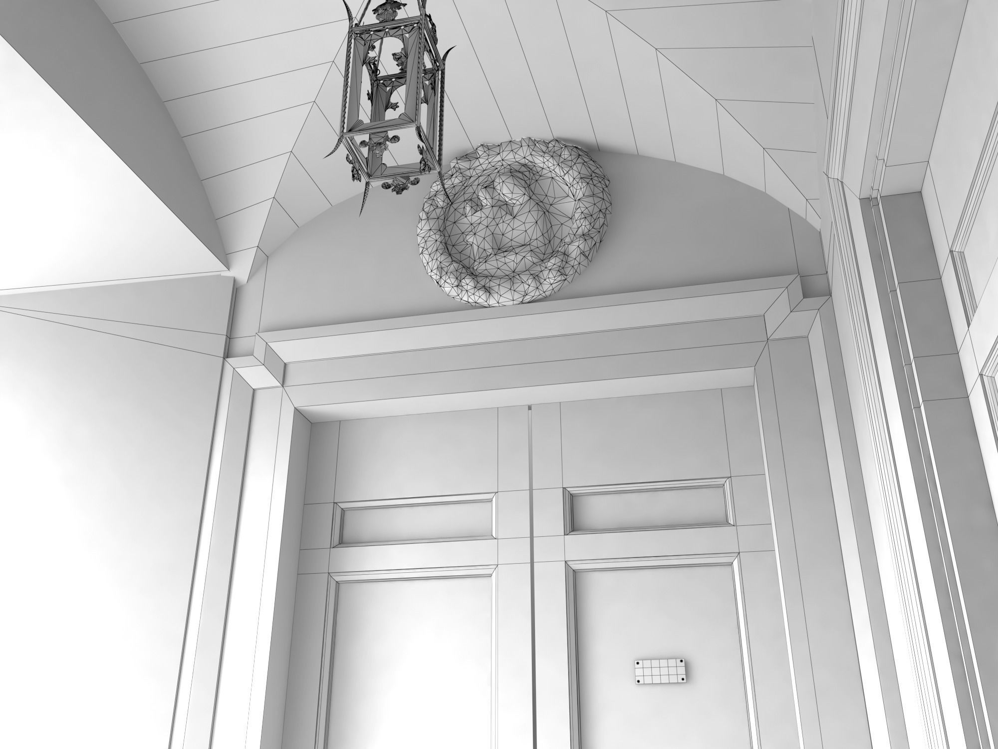 Castle interior Low-poly 3D model_17