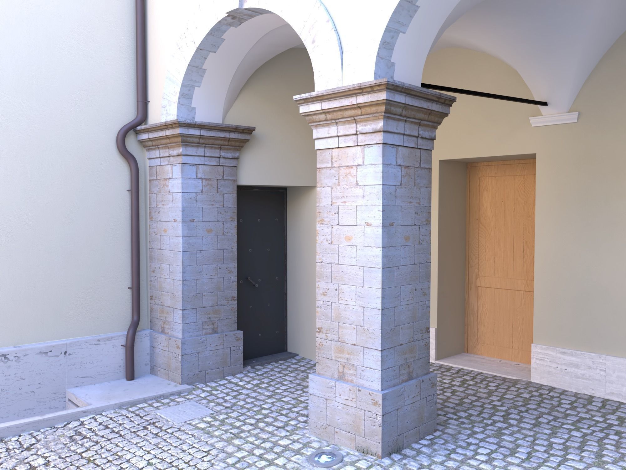 Castle interior Low-poly 3D model_22