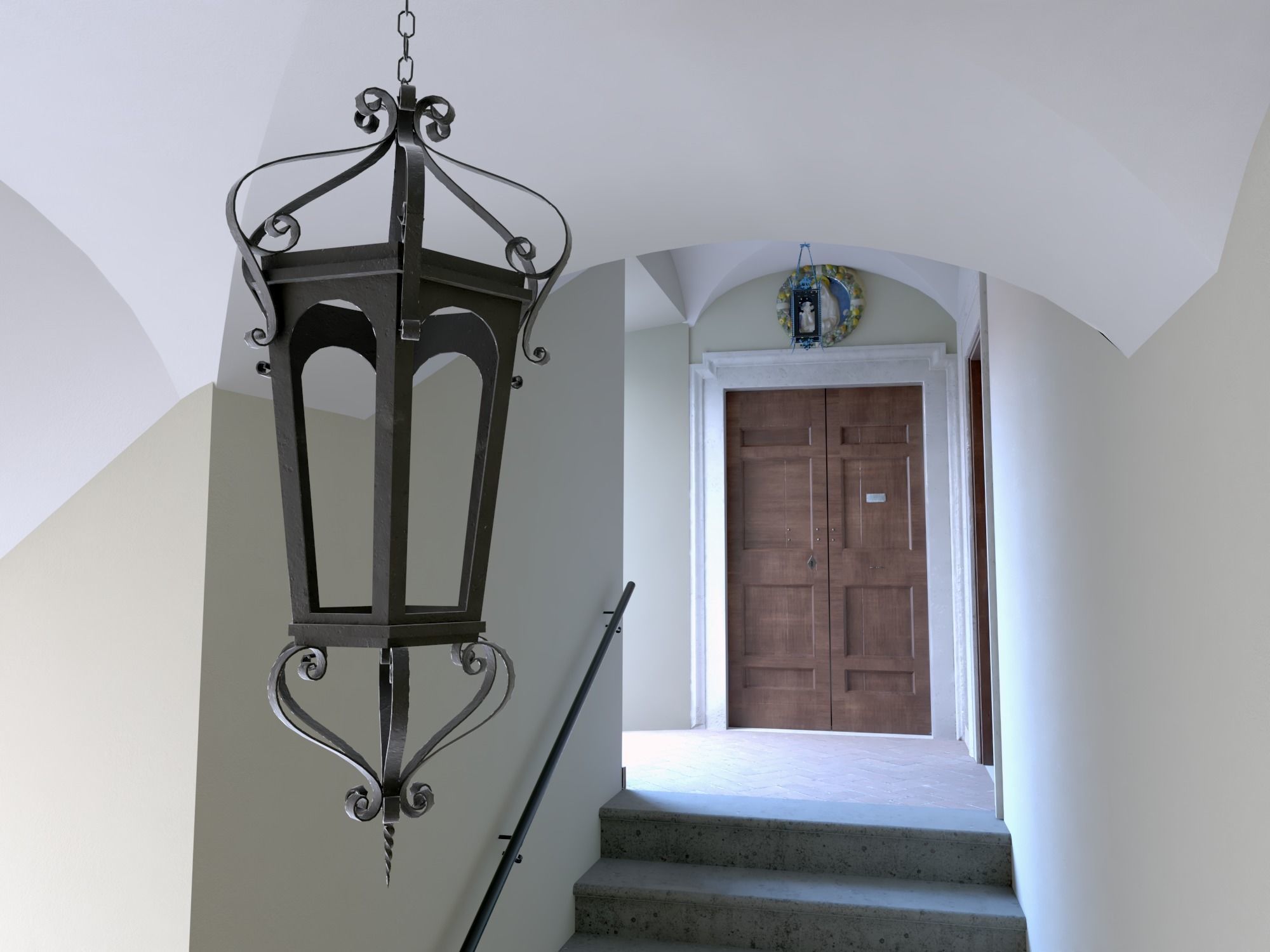 Castle interior Low-poly 3D model_15