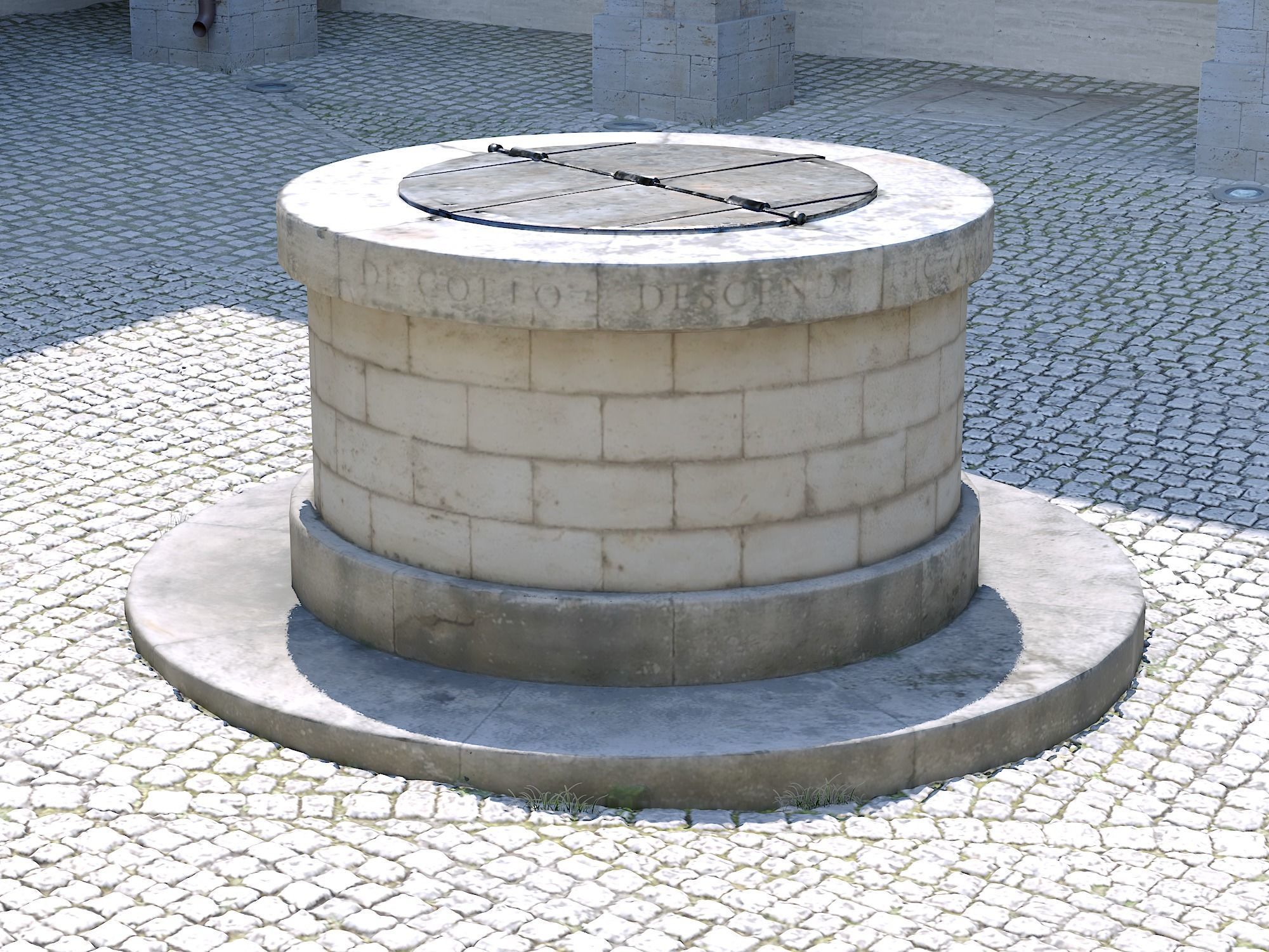 Castle interior Low-poly 3D model_30