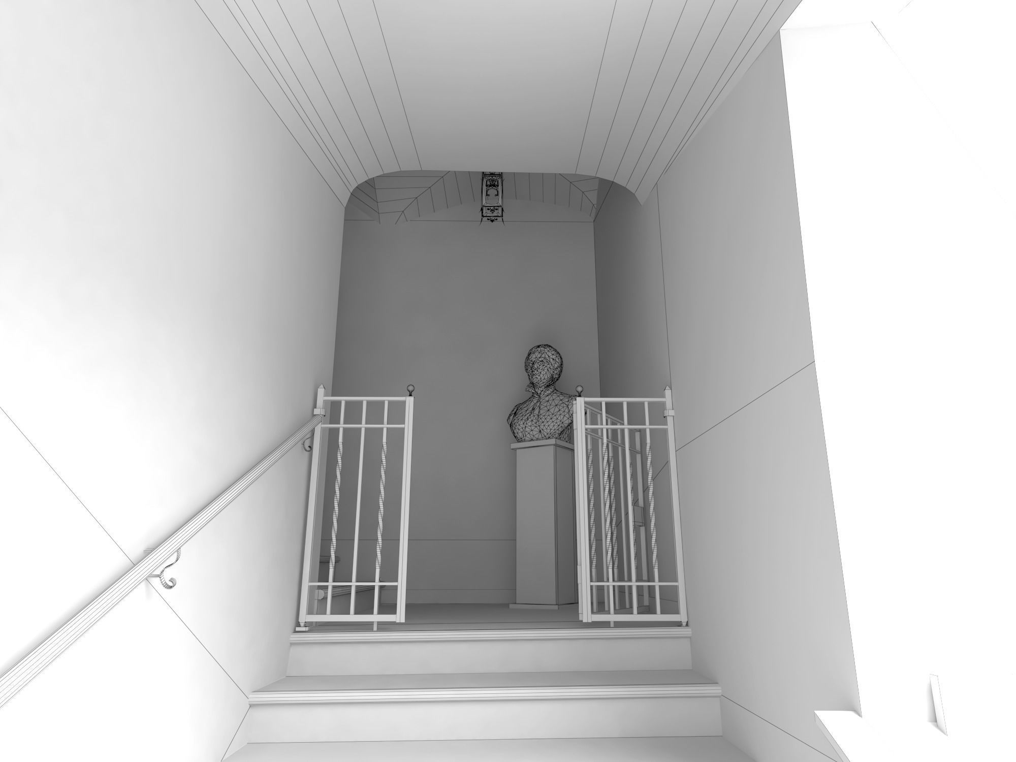 Castle interior Low-poly 3D model_13