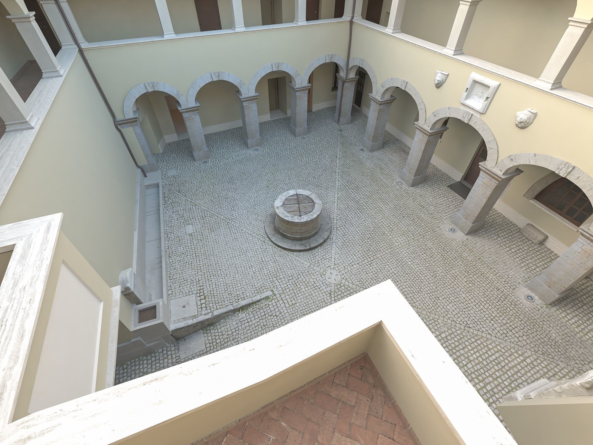 Castle interior Low-poly 3D model_4