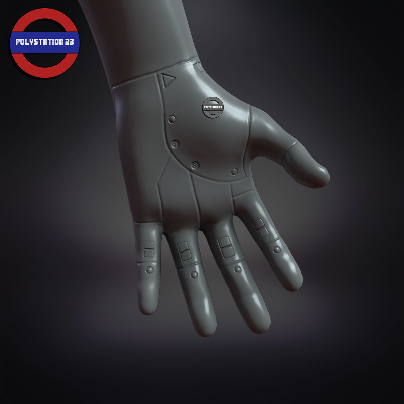 sci fi arm cyborg v5 game ready Low-poly 3D model_13