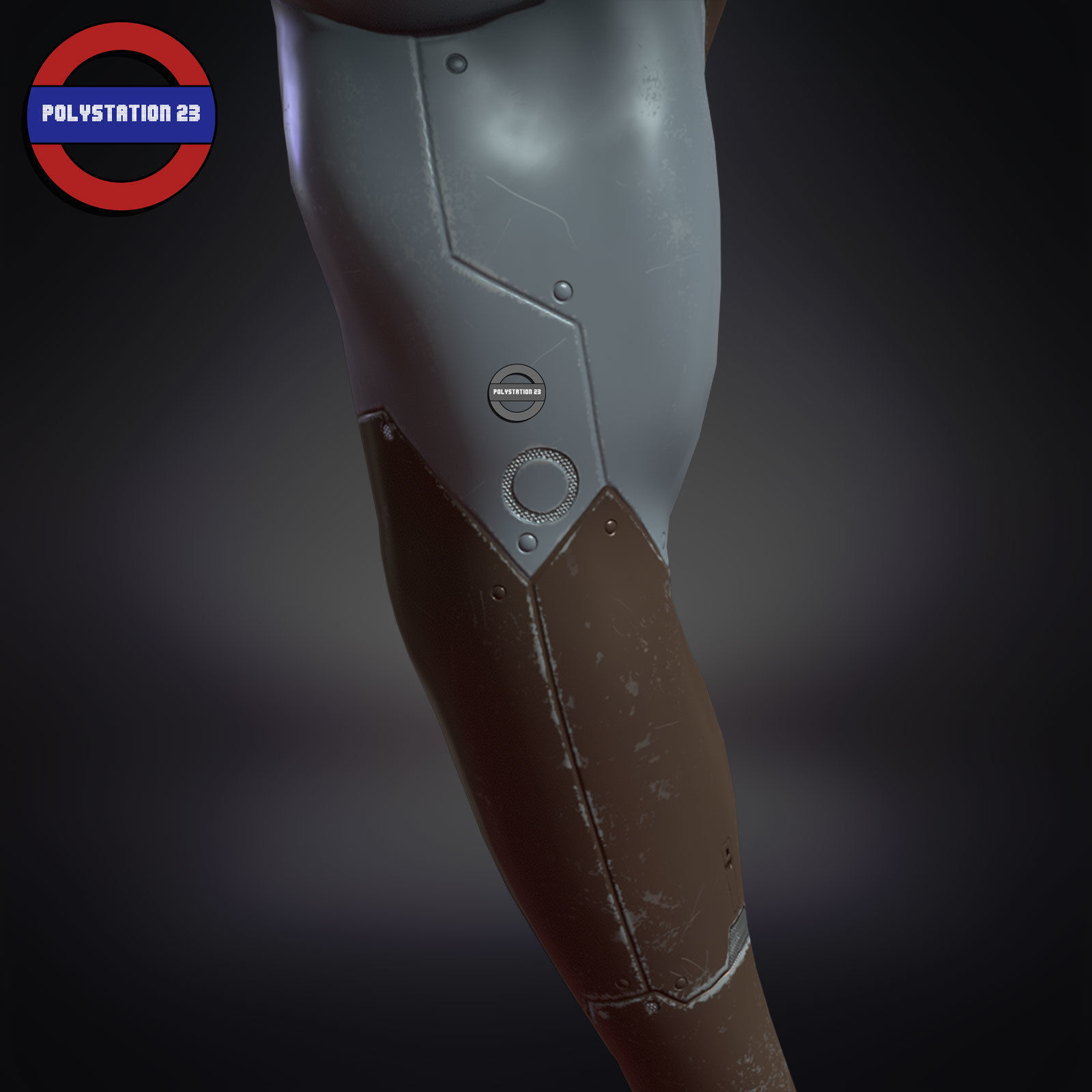 sci fi arm cyborg v5 game ready Low-poly 3D model_6