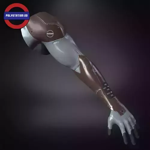 sci fi arm cyborg v5 game ready Low-poly 3D model