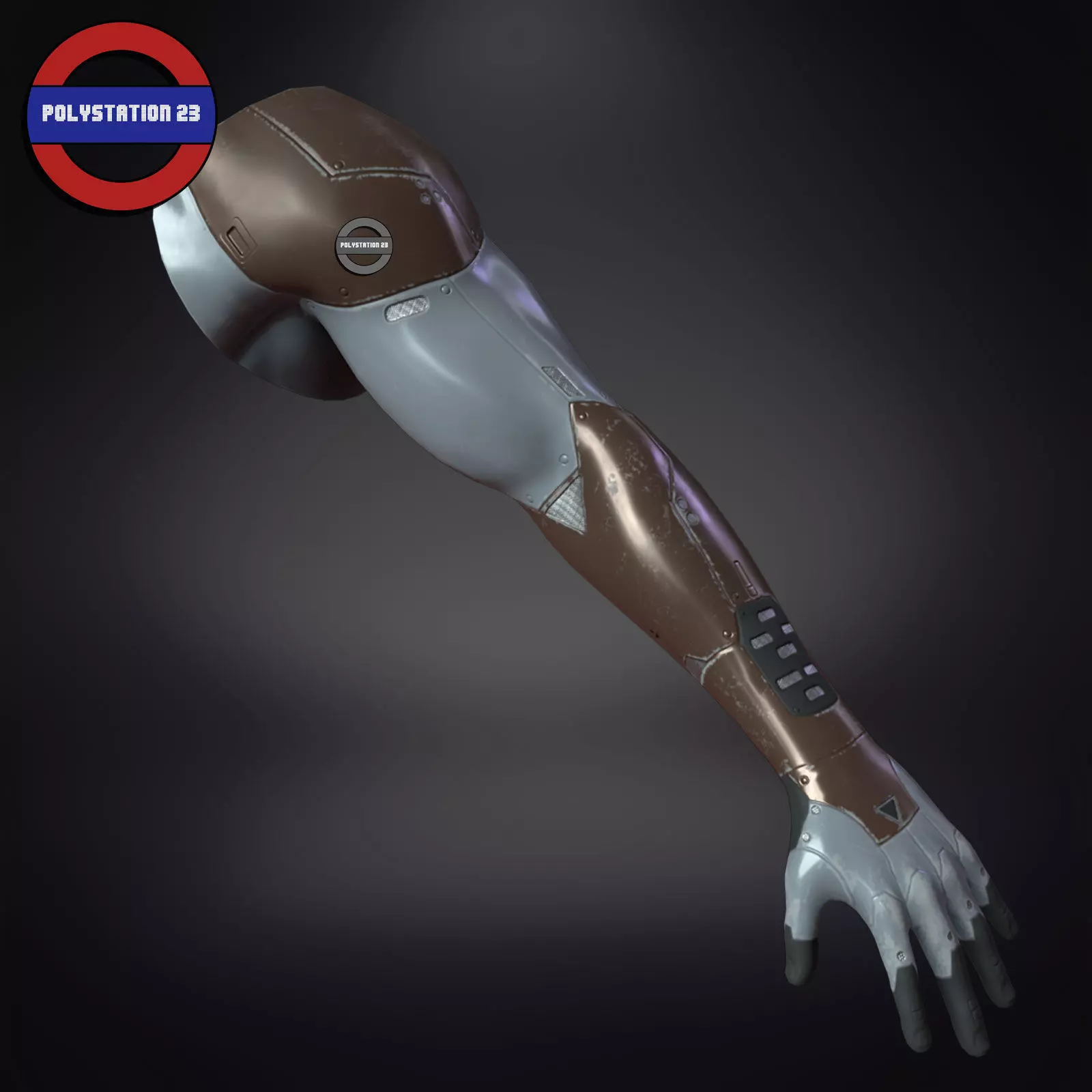 sci fi arm cyborg v5 game ready Low-poly 3D model_0