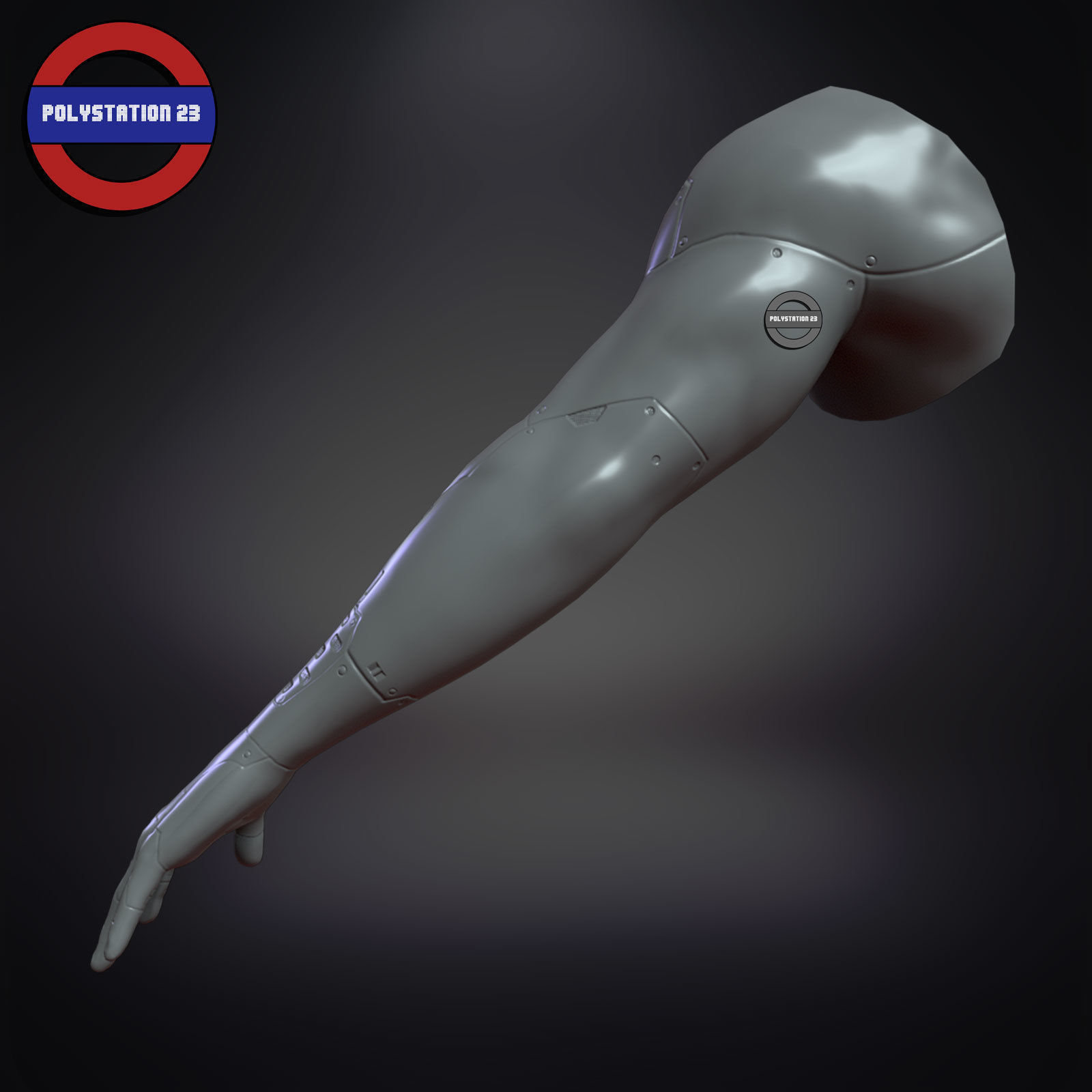 sci fi arm cyborg v5 game ready Low-poly 3D model_10