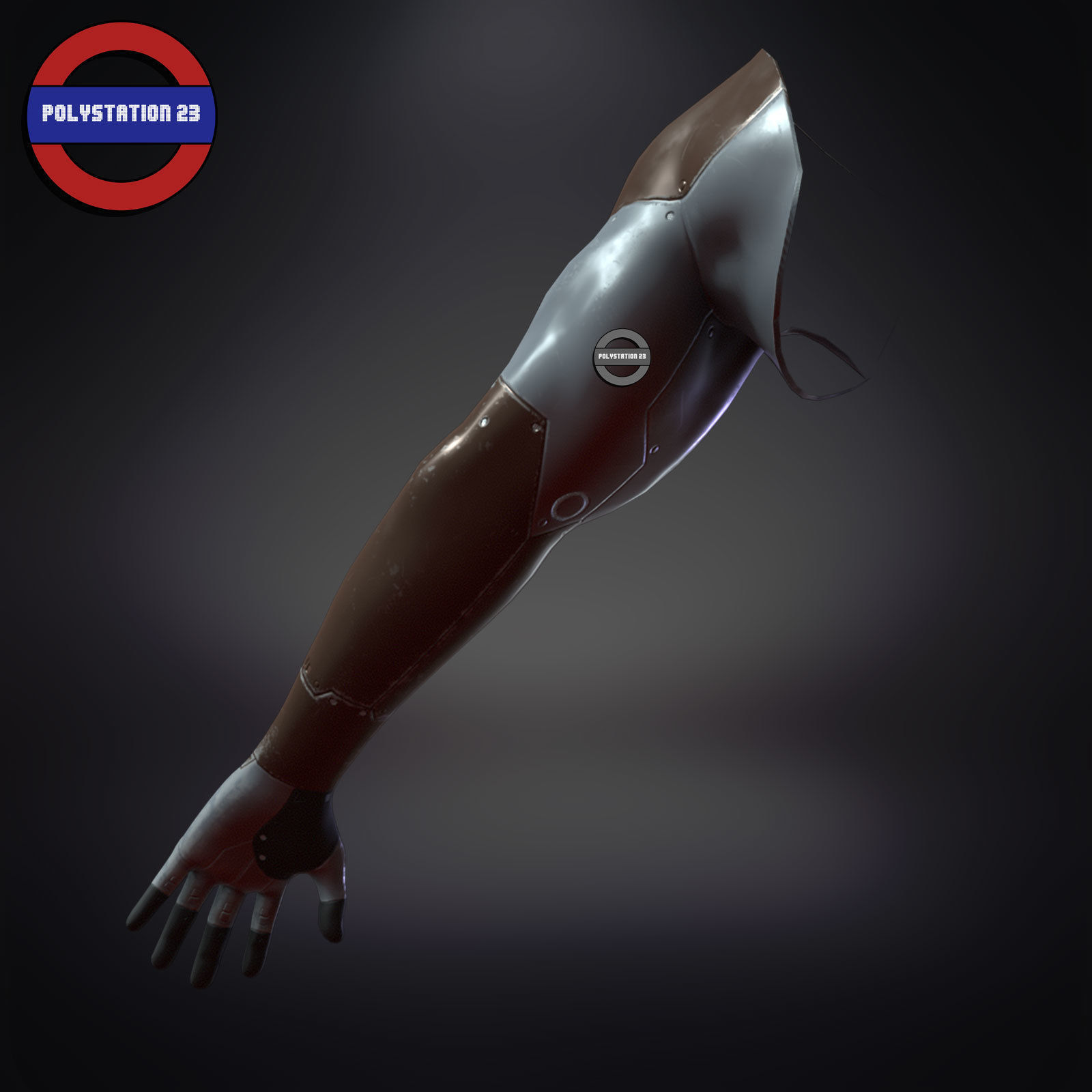 sci fi arm cyborg v5 game ready Low-poly 3D model_3