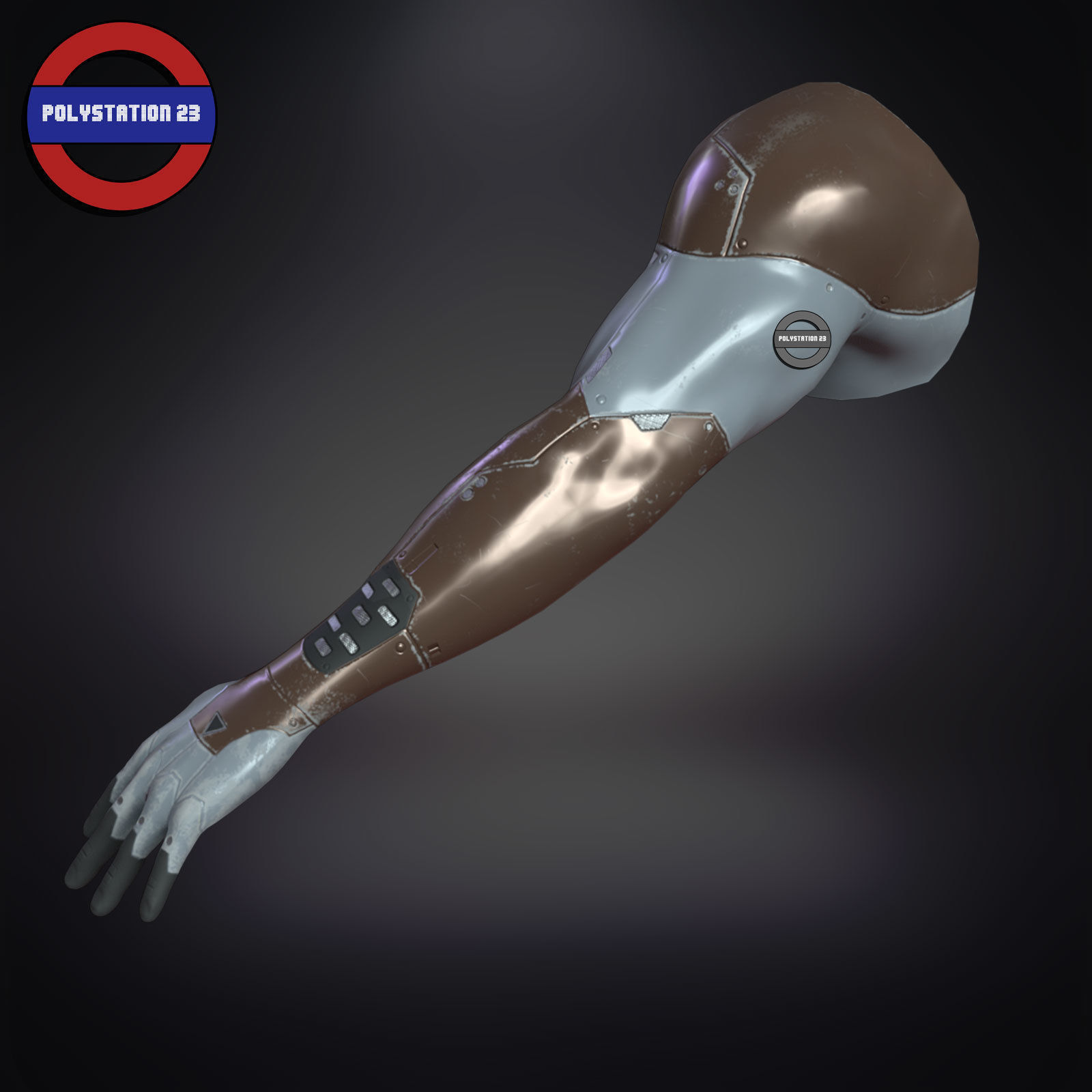 sci fi arm cyborg v5 game ready Low-poly 3D model_2