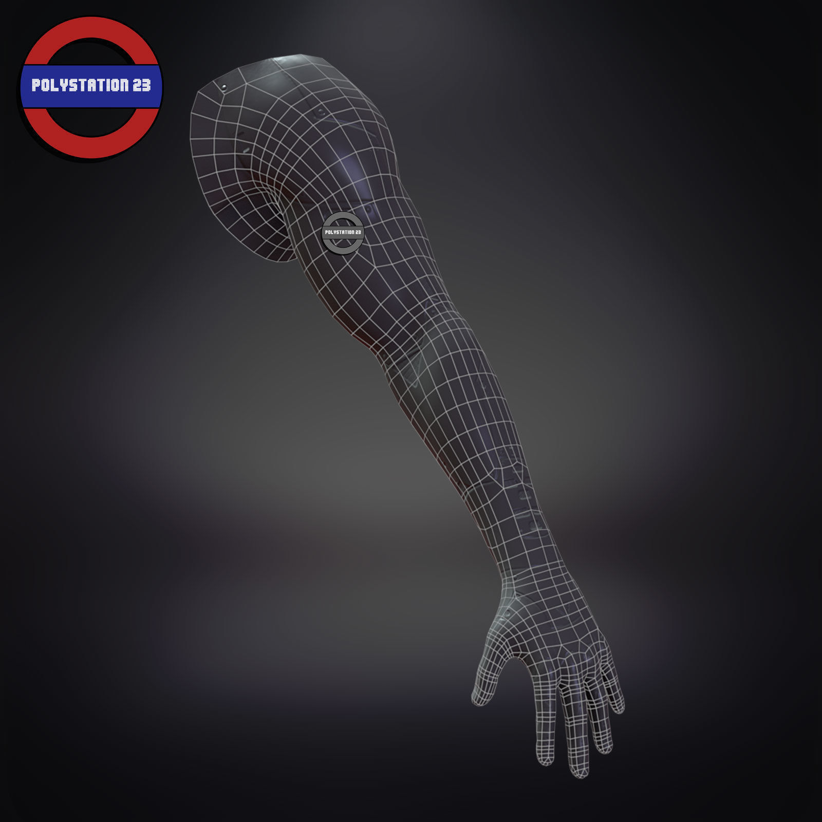 sci fi arm cyborg v5 game ready Low-poly 3D model_18