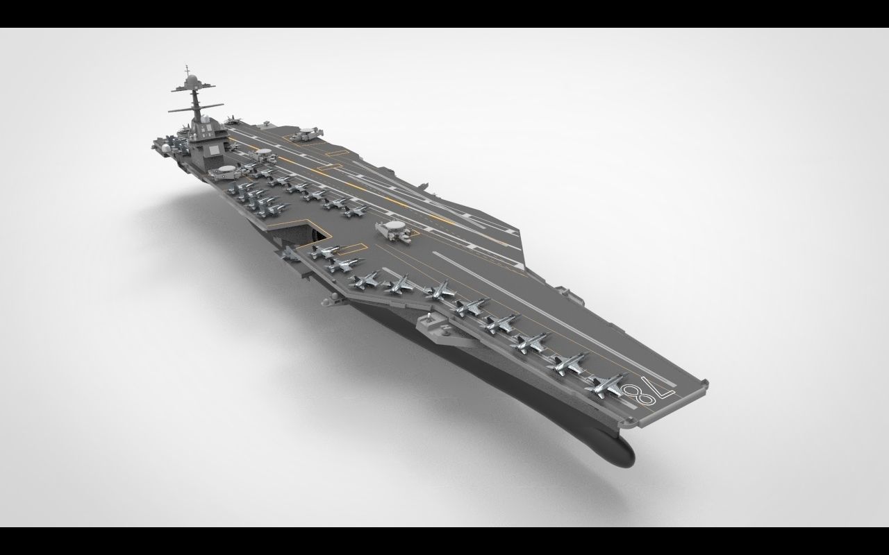 uss gerald r ford cvn 78 3D model_2