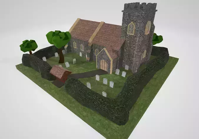Low Poly Church Model