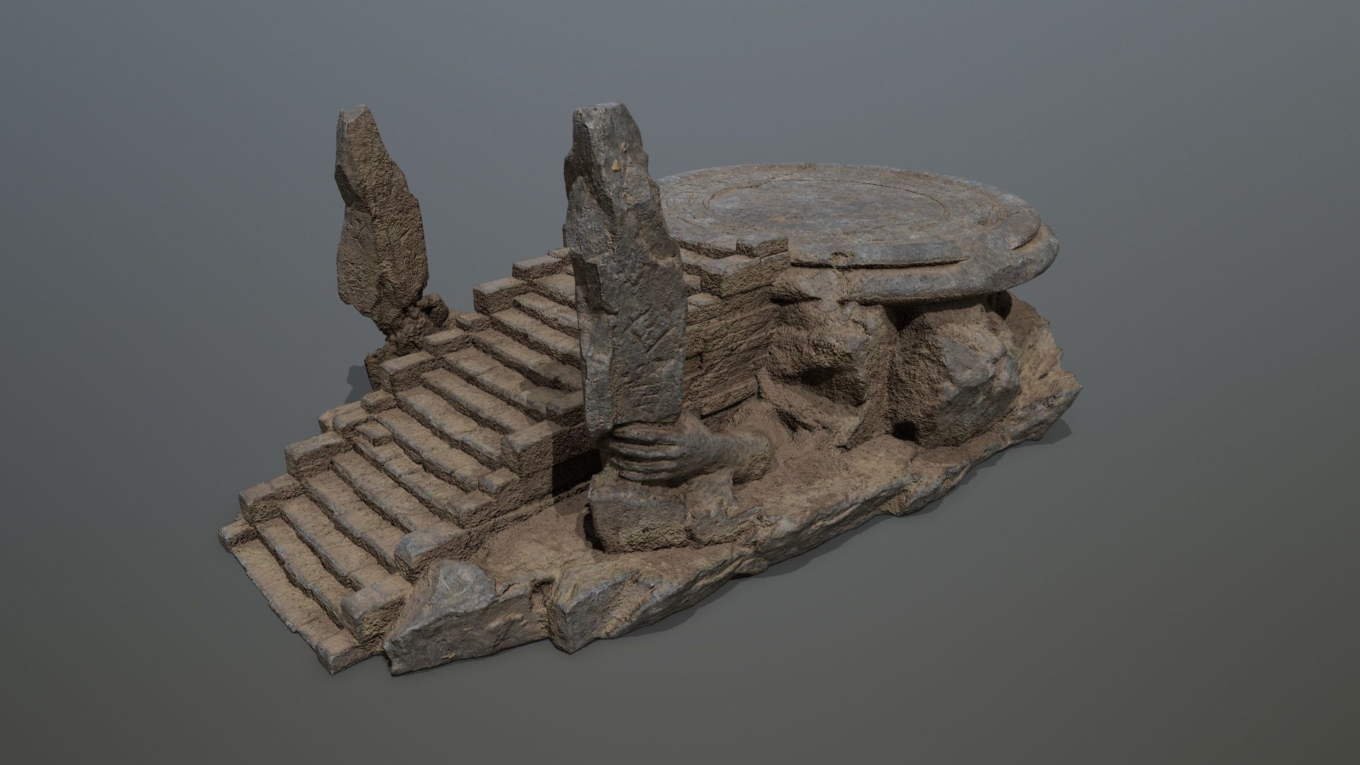 temple Low-poly 3D model_2