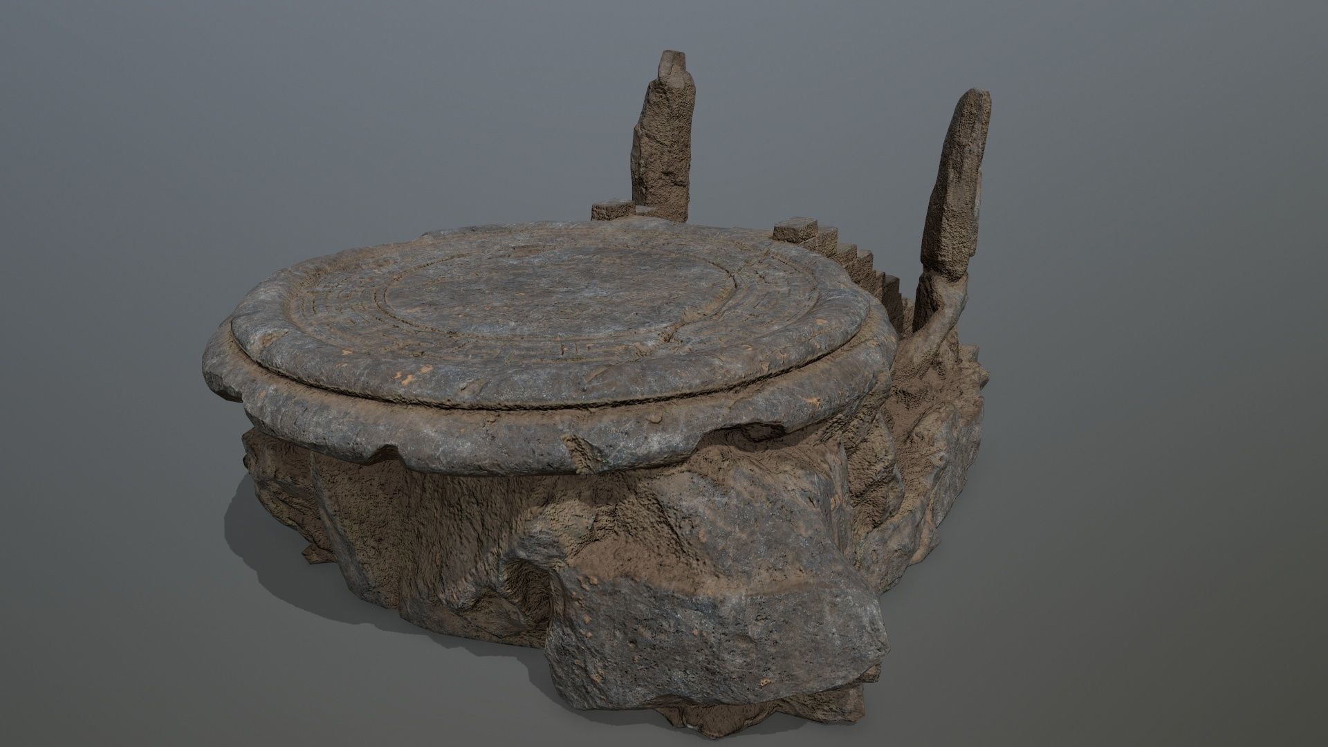 temple Low-poly 3D model_6