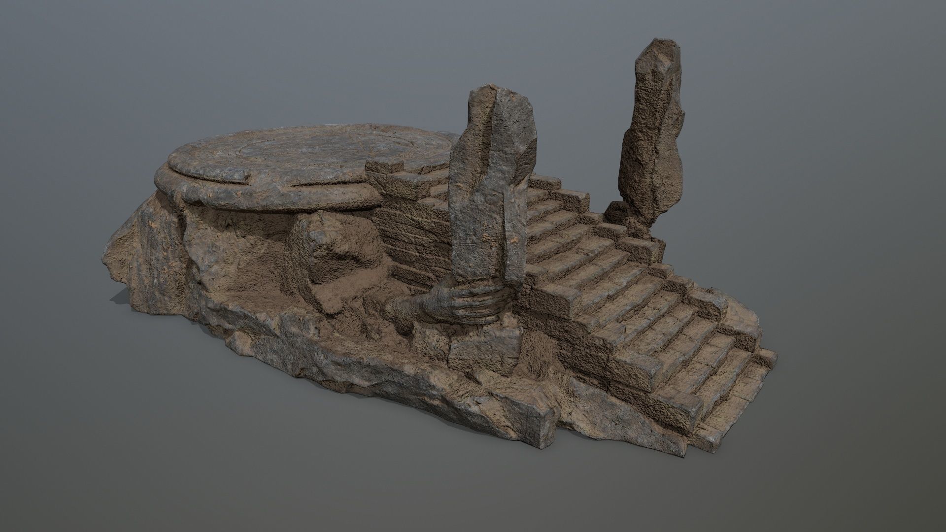 temple Low-poly 3D model_4