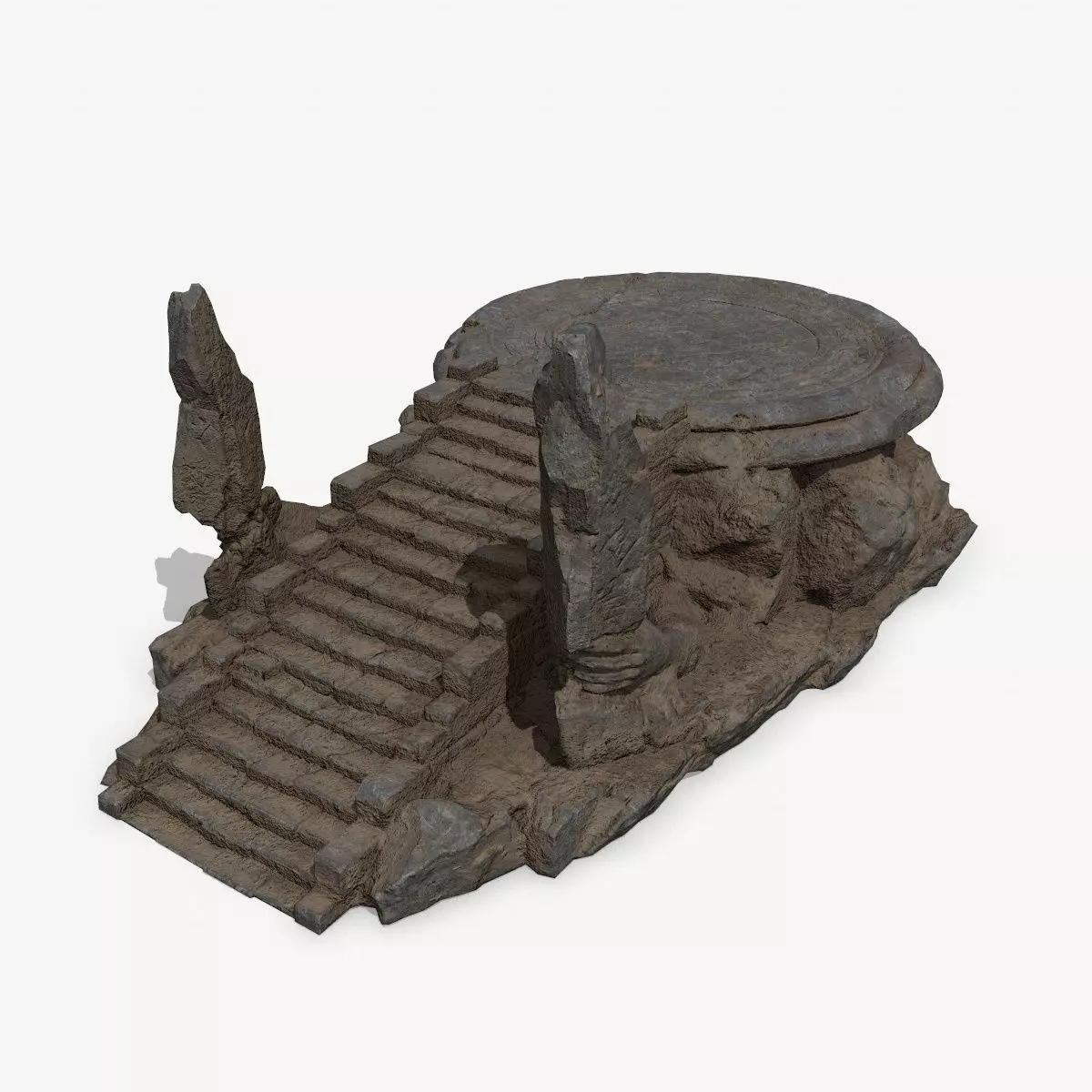 temple Low-poly 3D model_0