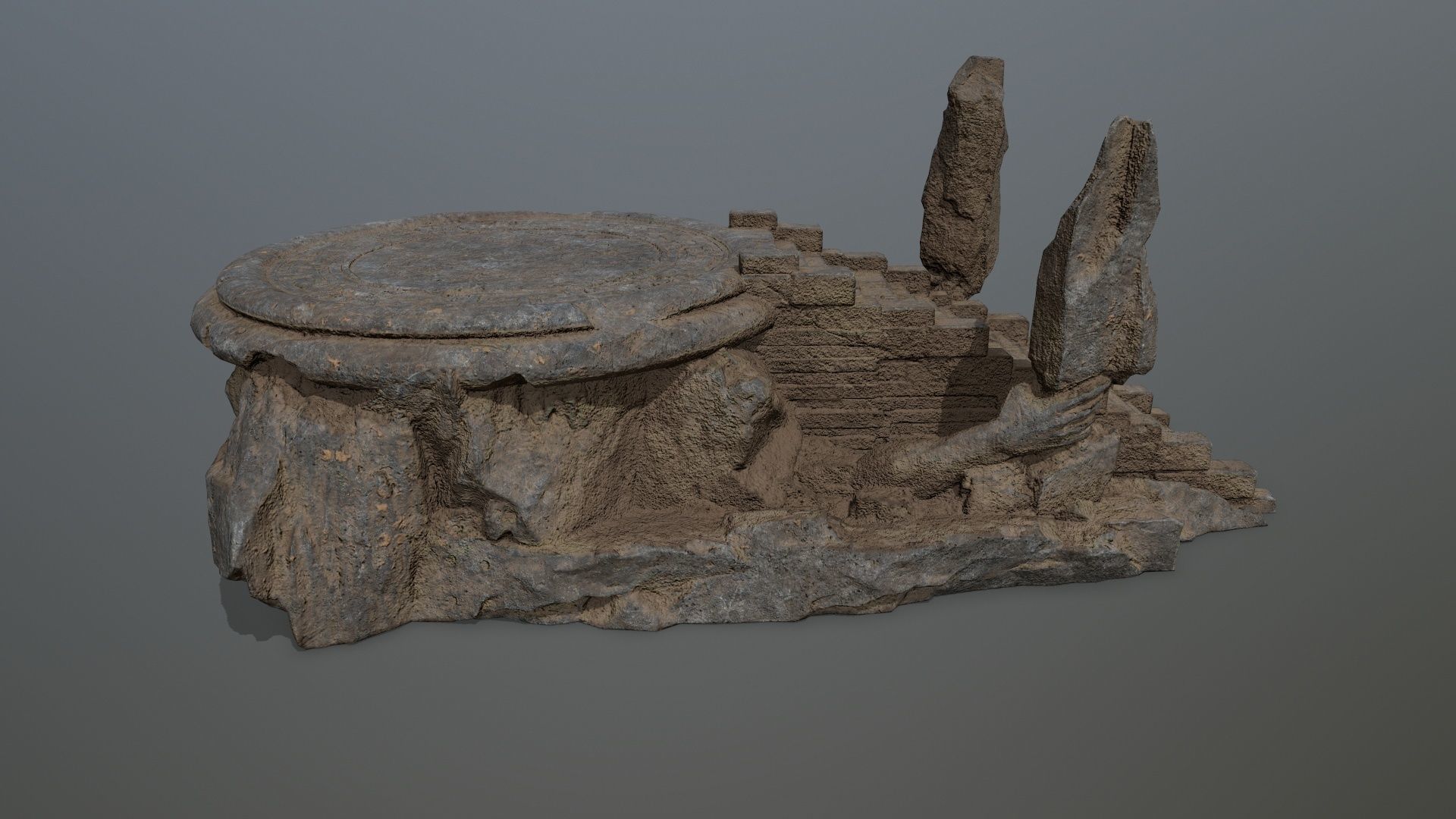 temple Low-poly 3D model_5