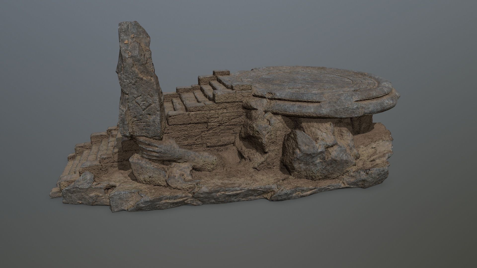 temple Low-poly 3D model_9