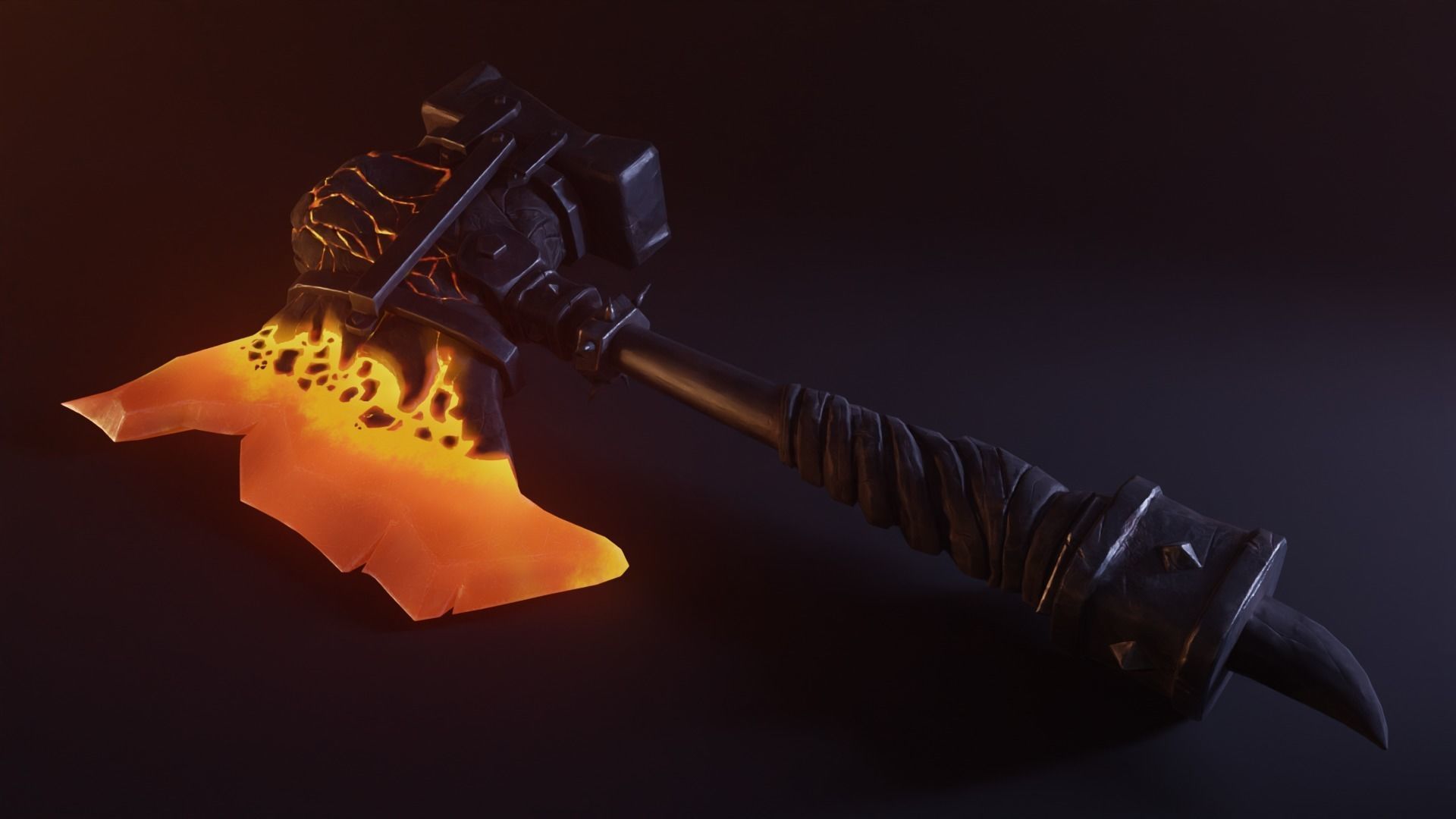 Stylized Mellee Weapons GameReady LowPoly 3D models 3D Model Collection_2