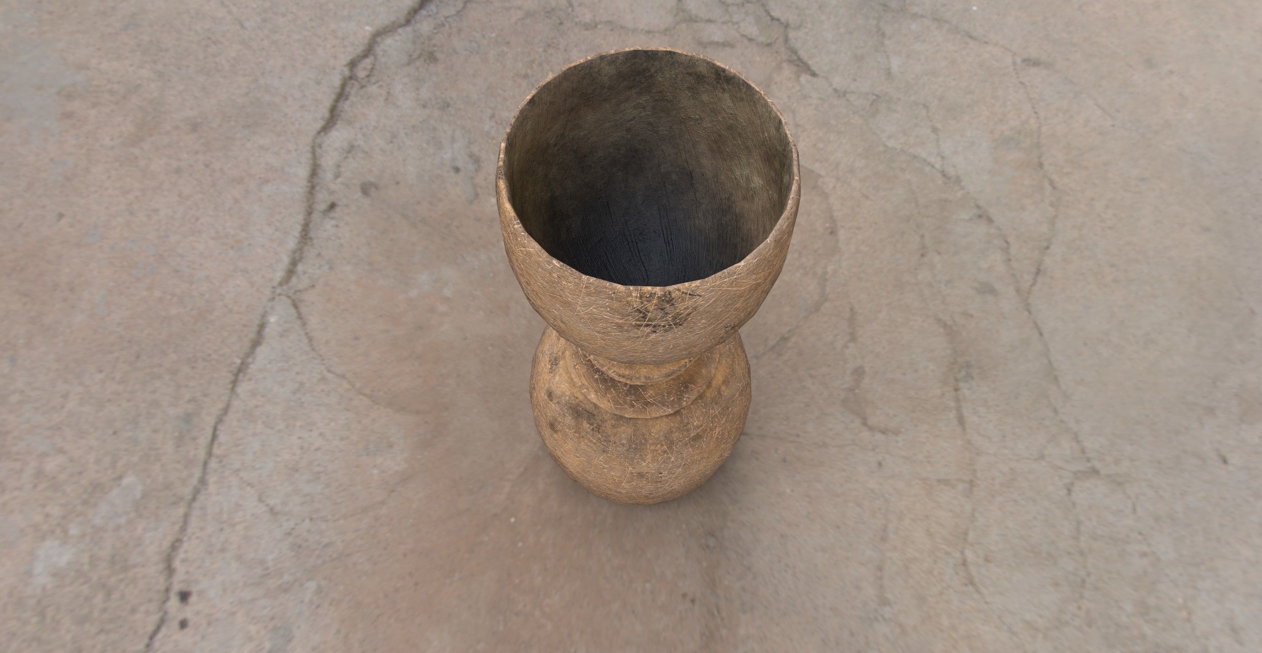 mortar and pestle Low-poly 3D model_3