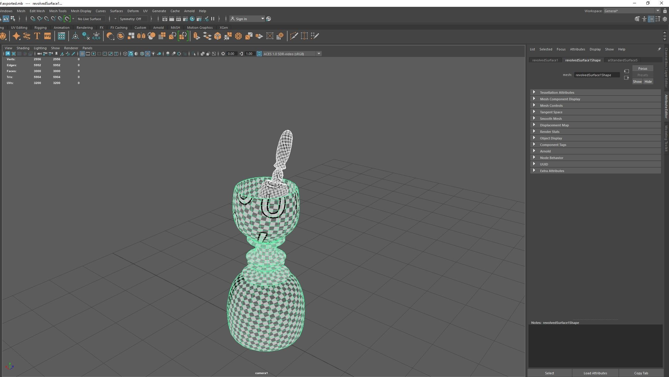 mortar and pestle Low-poly 3D model_7