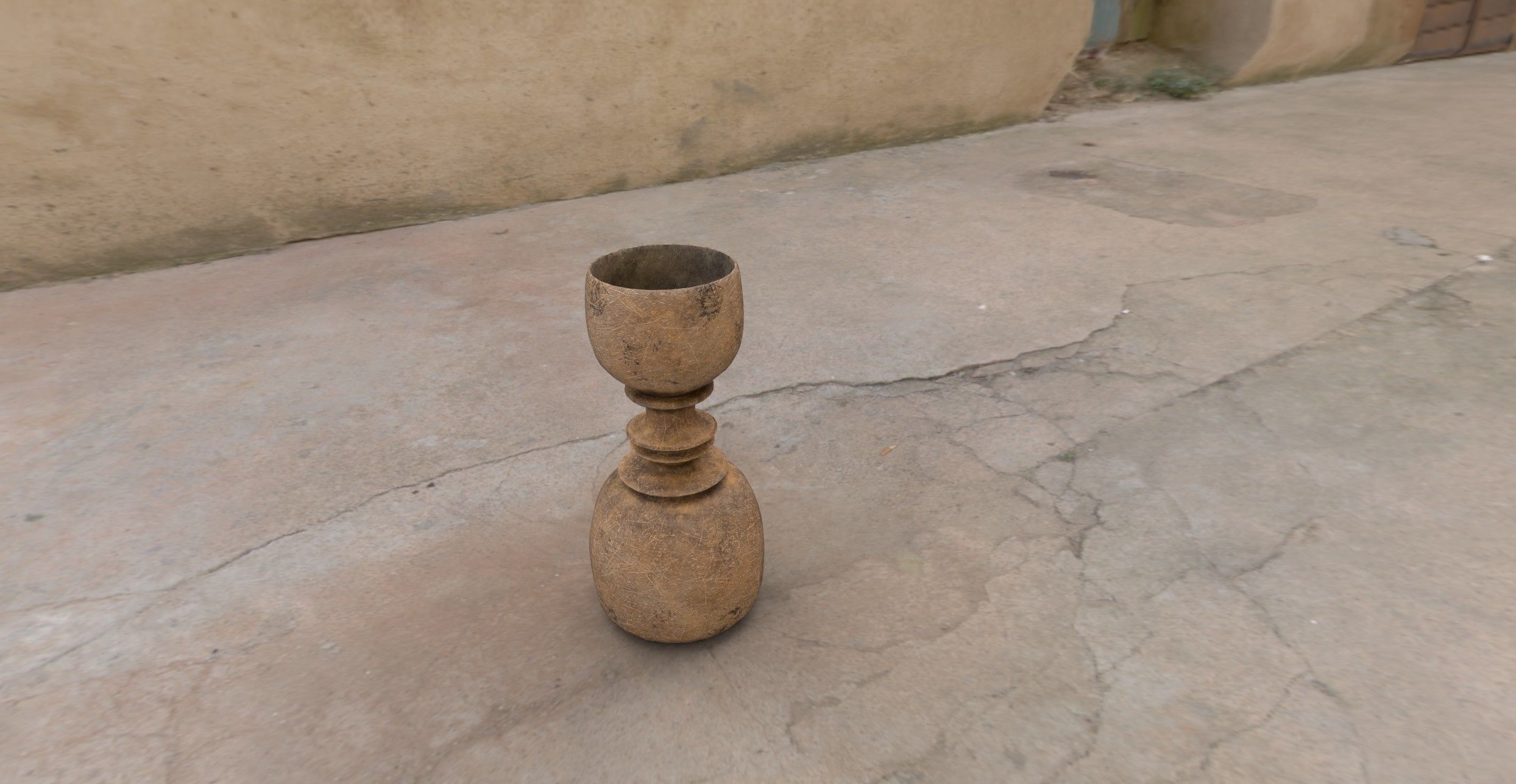 mortar and pestle Low-poly 3D model_4