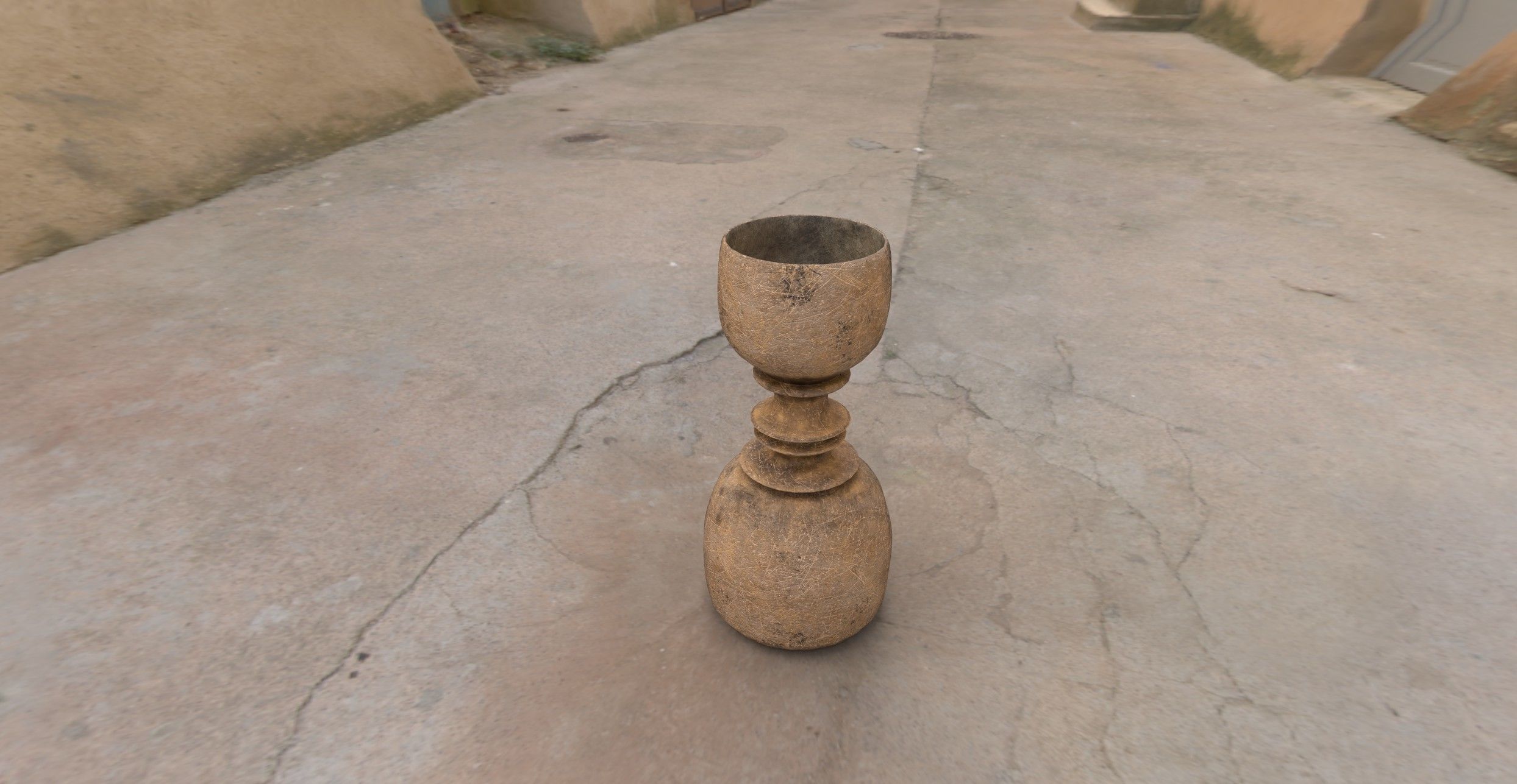 mortar and pestle Low-poly 3D model_1