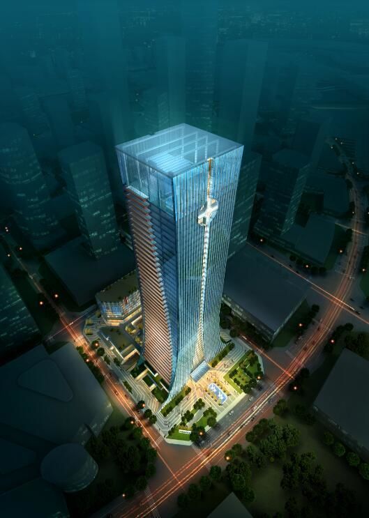 SU model of high-rise modern CCCC office building 3D model_2