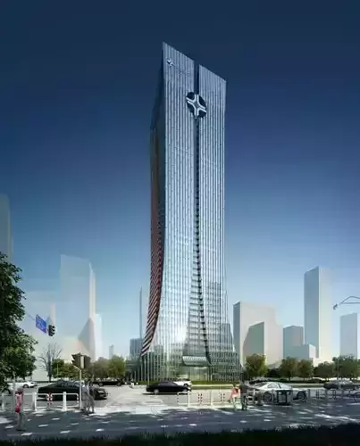 SU model of high-rise modern CCCC office building