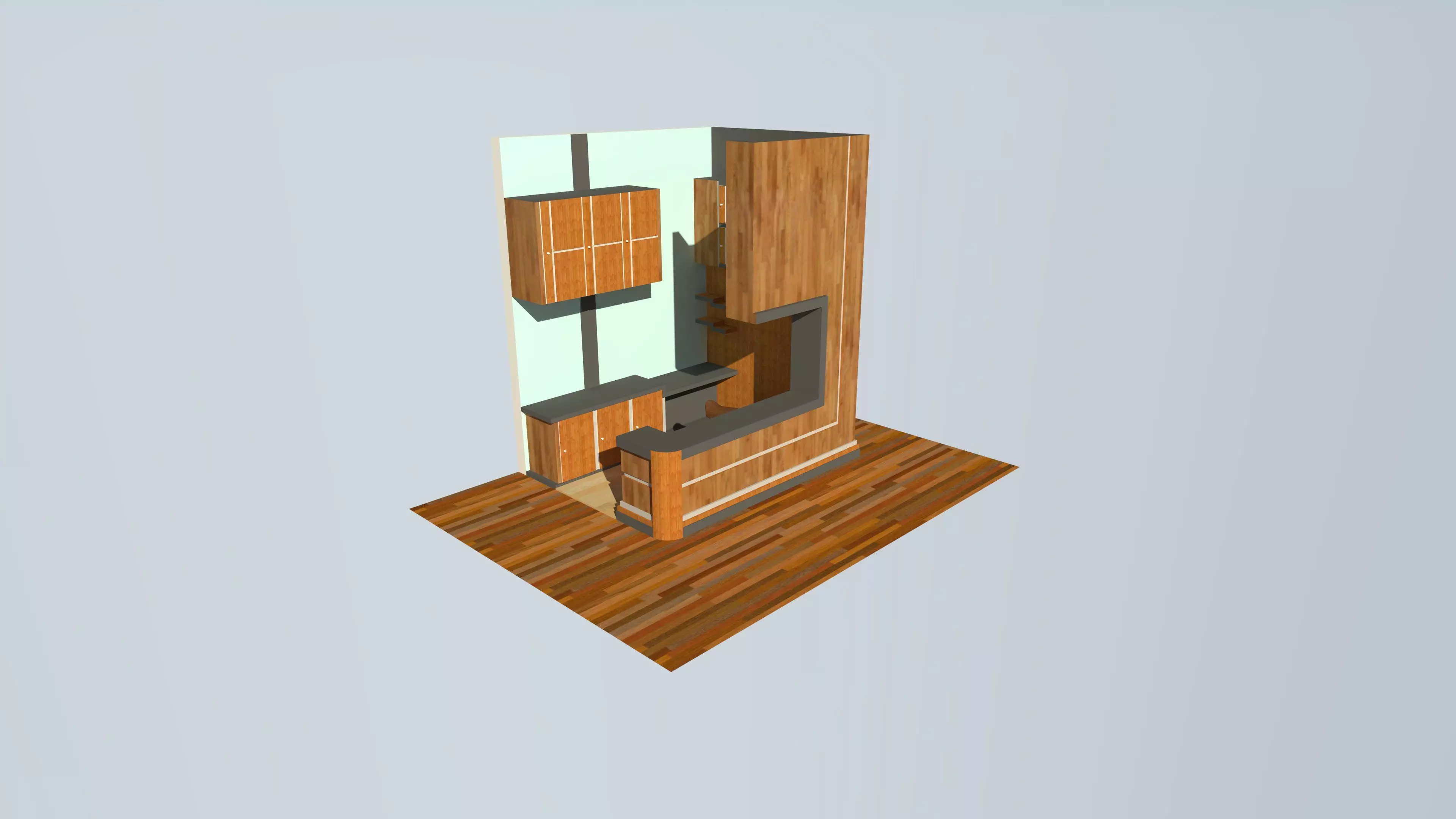 Simple Kitchen Set 3D model