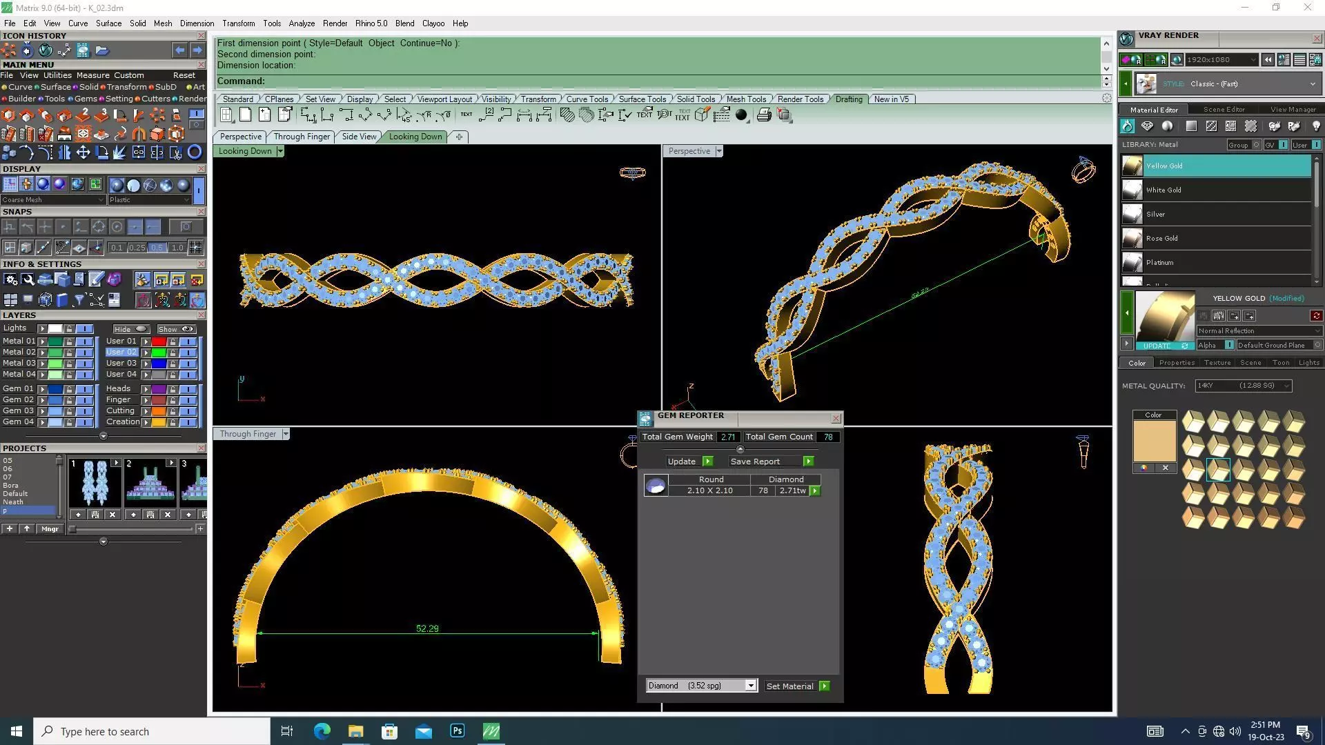 Twist Bangle 3D print model_0