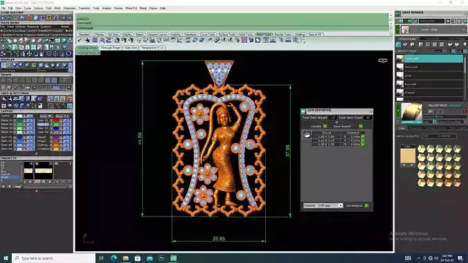 Female Dancer Pendant V2
