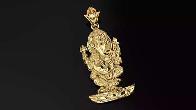 Hindu God Ganesha Pendant V2